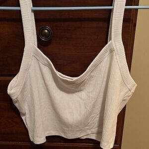 No Boundaries White Ribbed Tank Top. Size 19 XXL